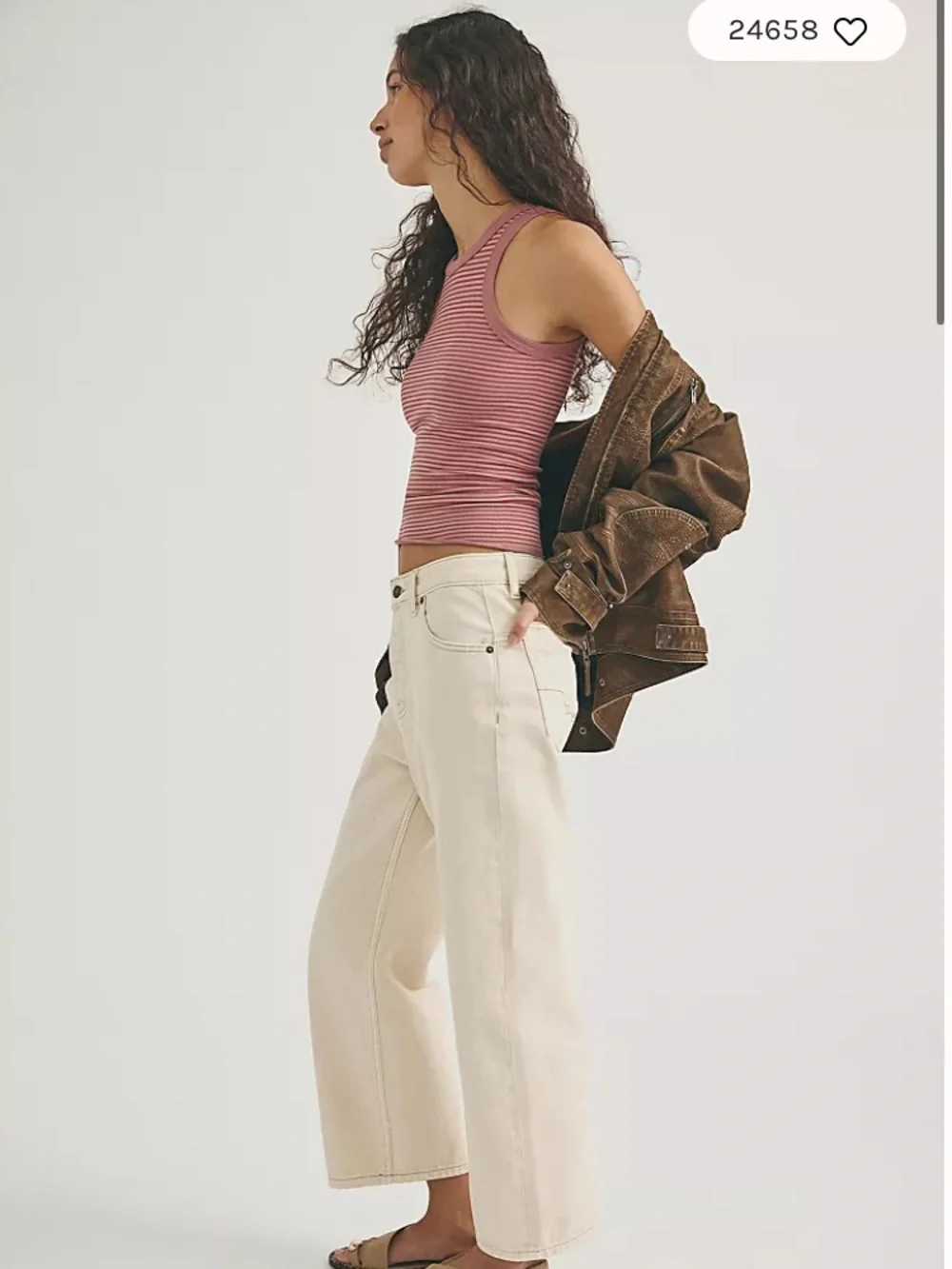 Free People Deep Trance Jeans in Cream - Picture 4 of 7